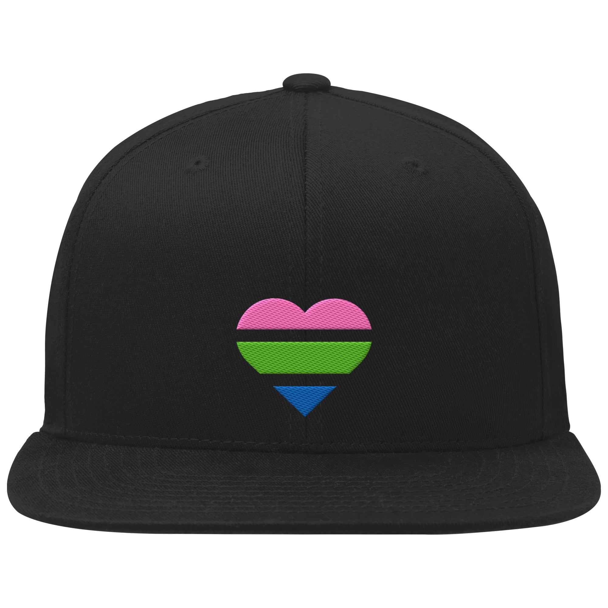 Organic Snapback - Polysexual Flag Herz Stick