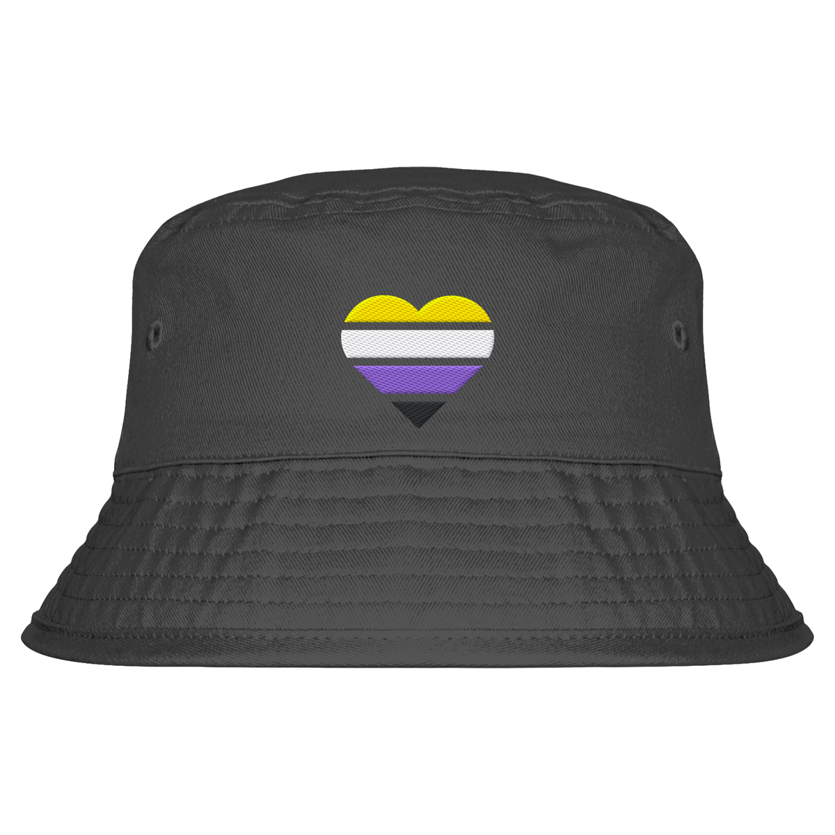Organic Bucket Hat mit Herz Stick - Nonbinary