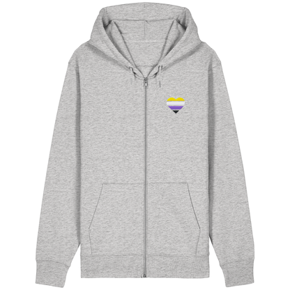 Organic Relaxed Zipper mit Herz Stick - Nonbinary