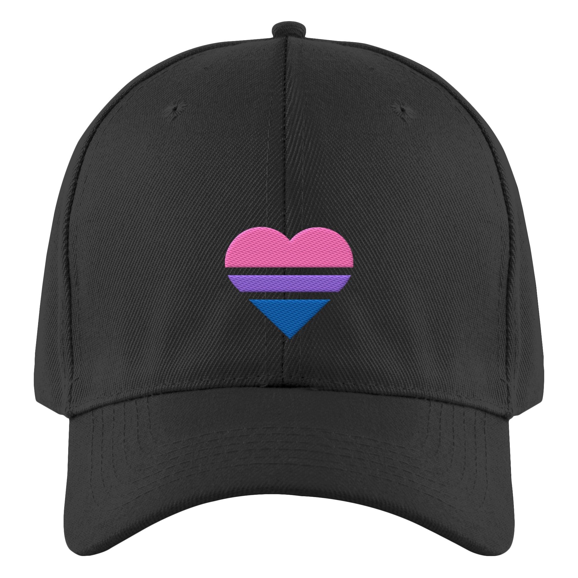 Authentic Baseball Cap - Bisexual Flag Herz Stick