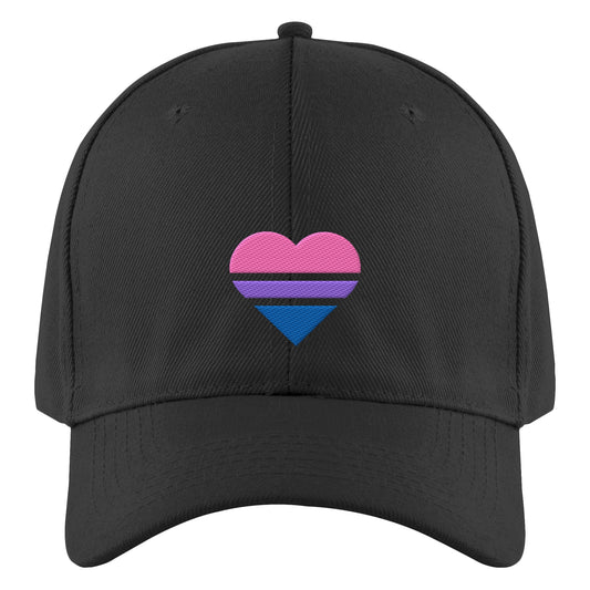 Authentic Baseball Cap - Bisexual Flag Herz Stick