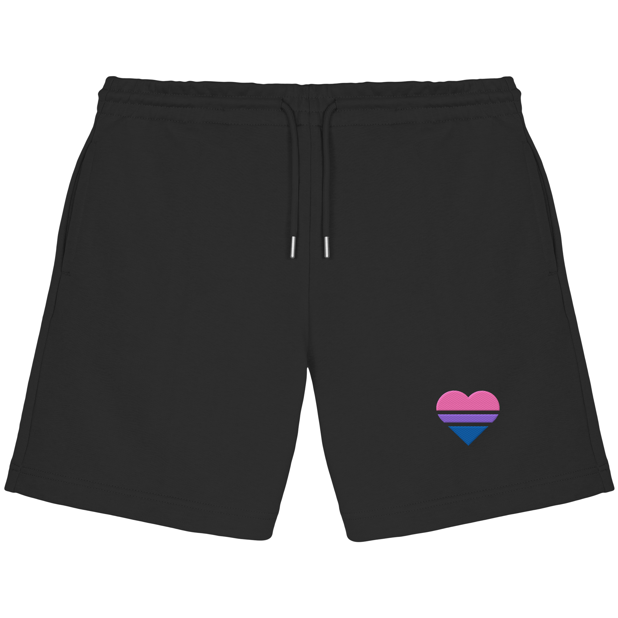 Organic Jogger Shorts - Bisexual Flag Herz Stick