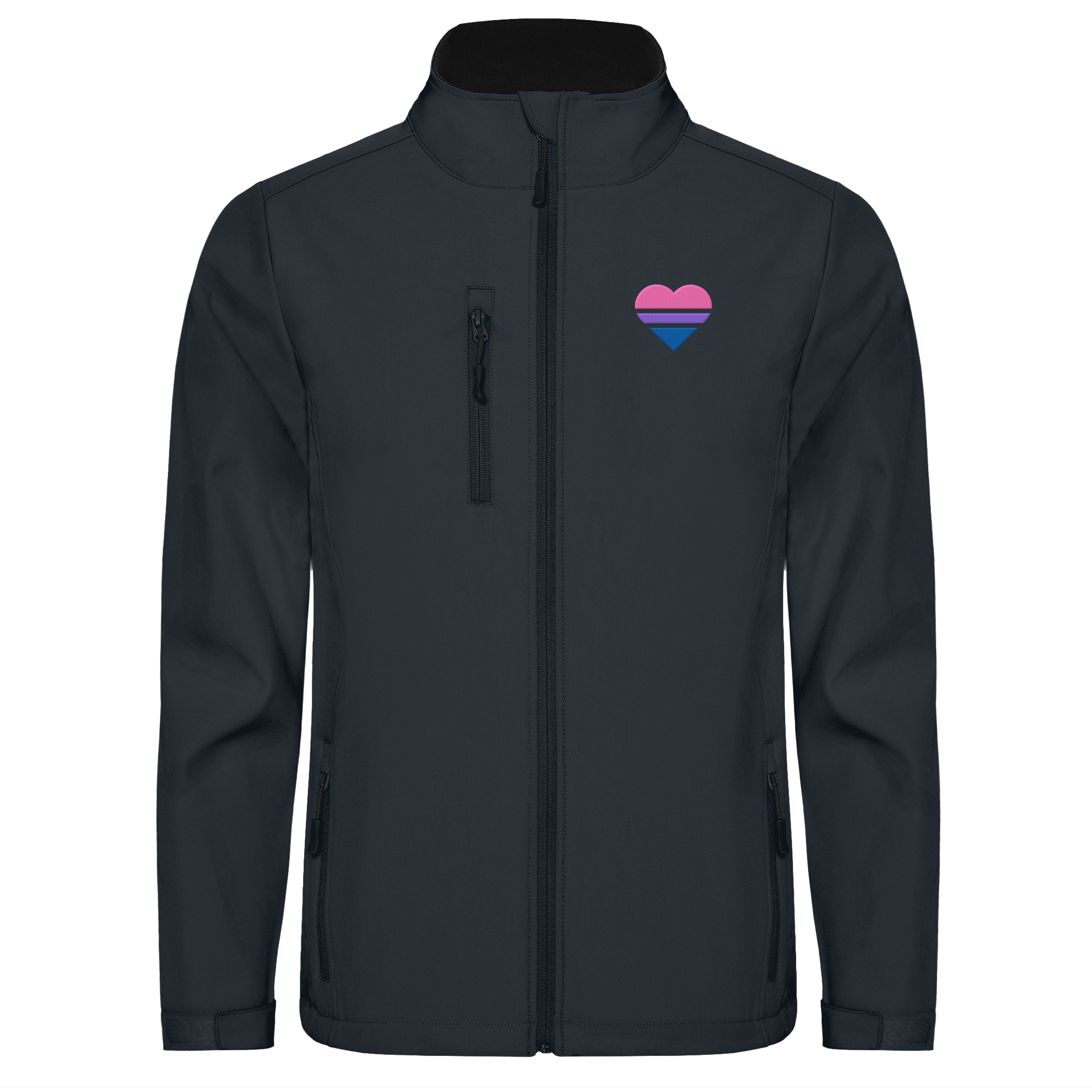 Softshell Jacket - Bisexual Flag Herz Stick