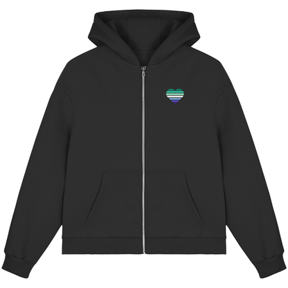 Fluffy Boxcut Zipper mit Herz - Gay