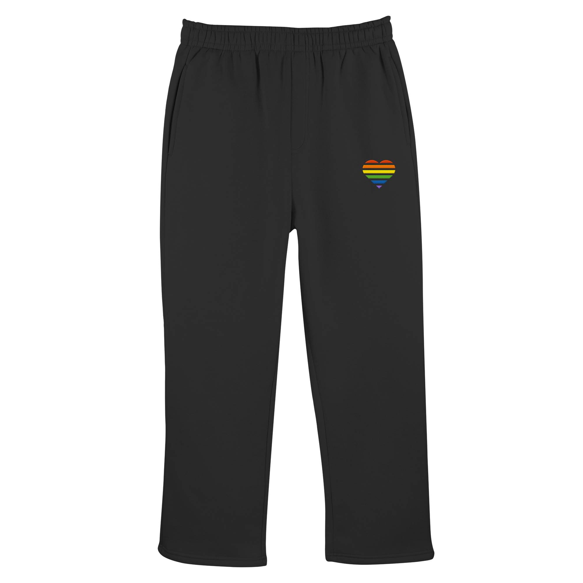 Fluffy Track Sweatpants - Pride Flag Herz Stick