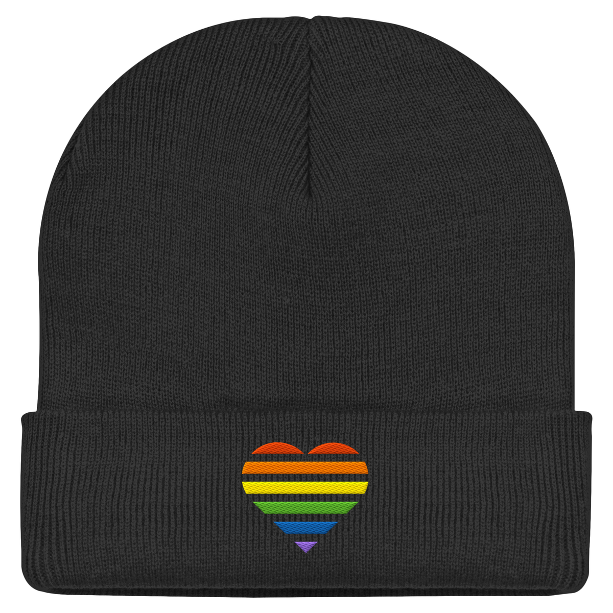 Classic Beanie mit Herz Stick - Pride