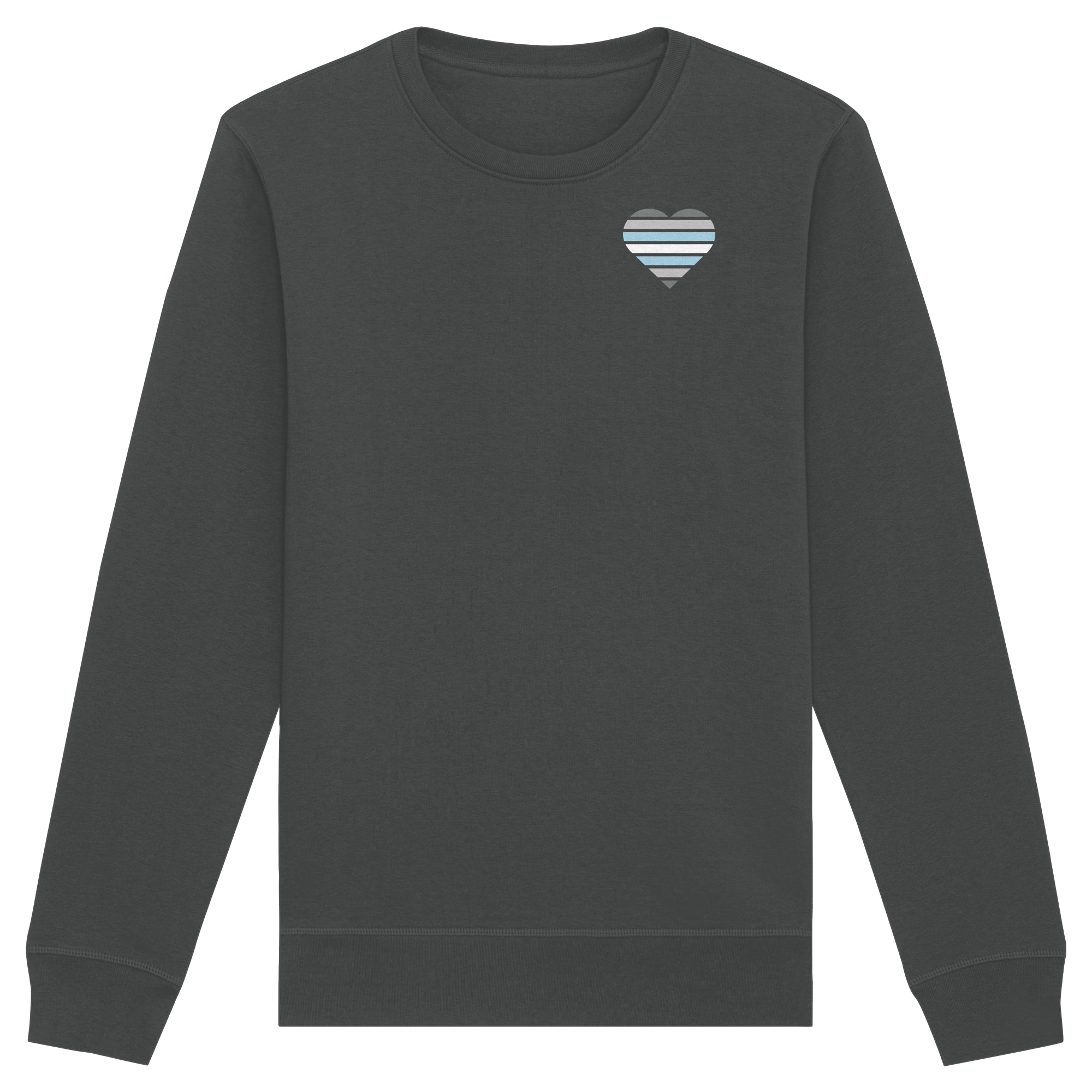 Organic Basic Sweatshirt - Demiboy Flag Herz Print