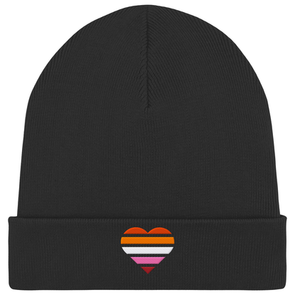 Organic Rib Beanie mit Herz Stick - Lesbian