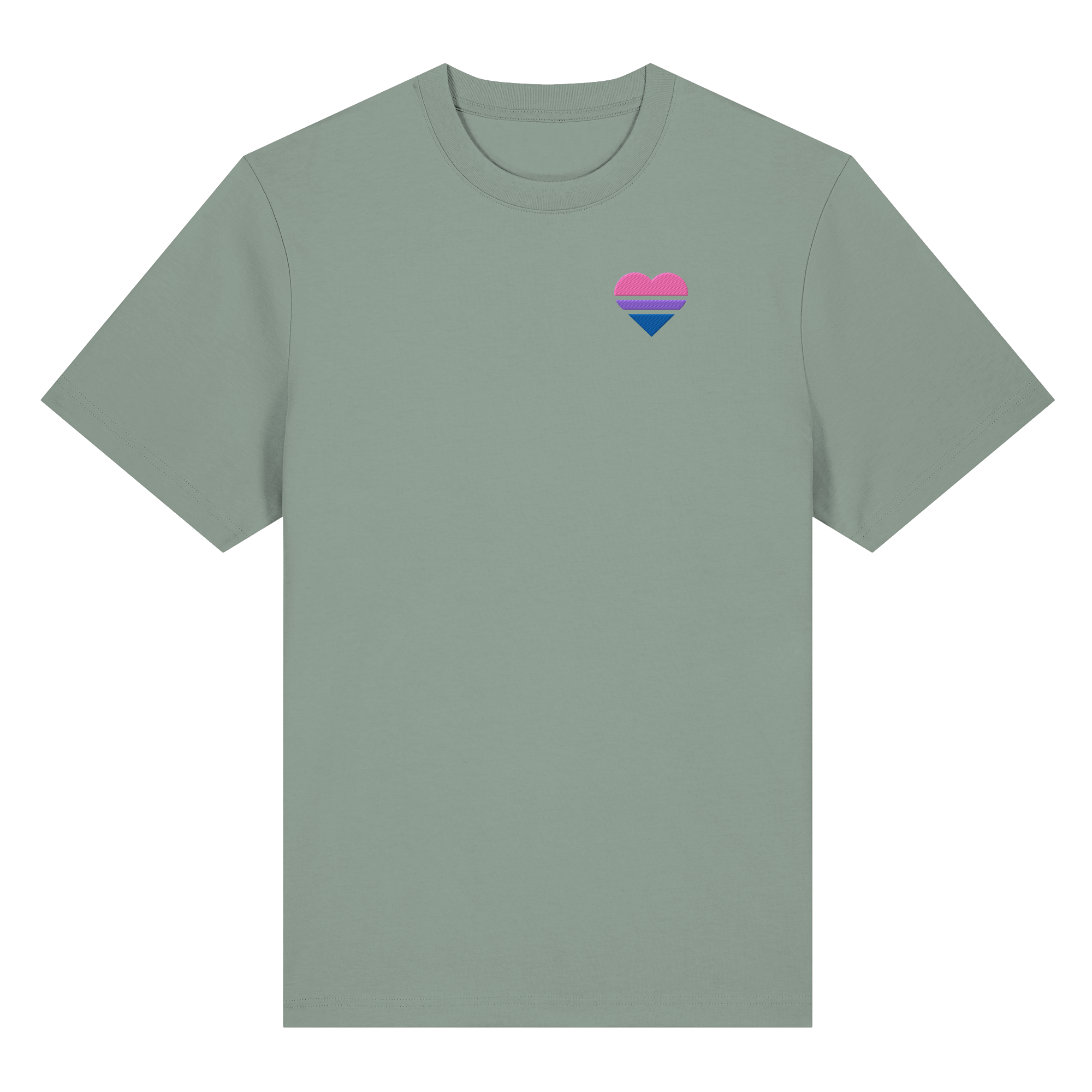 Organic Heavy Shirt - Bisexual Flag Herz Stick