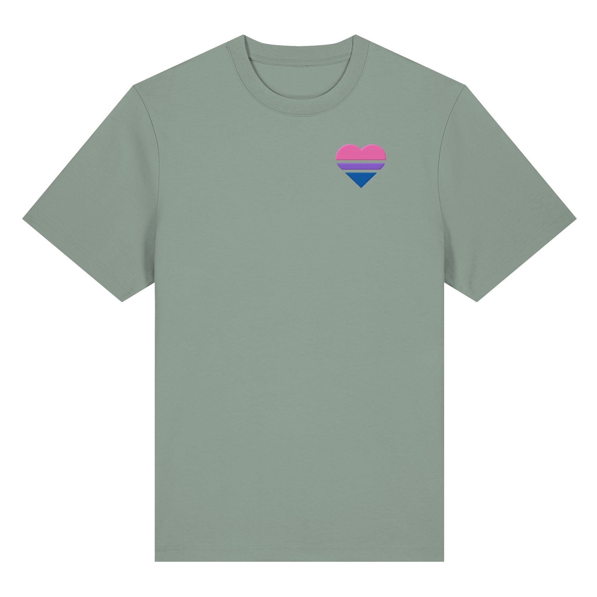 Organic Heavy Shirt - Bisexual Flag Herz Stick