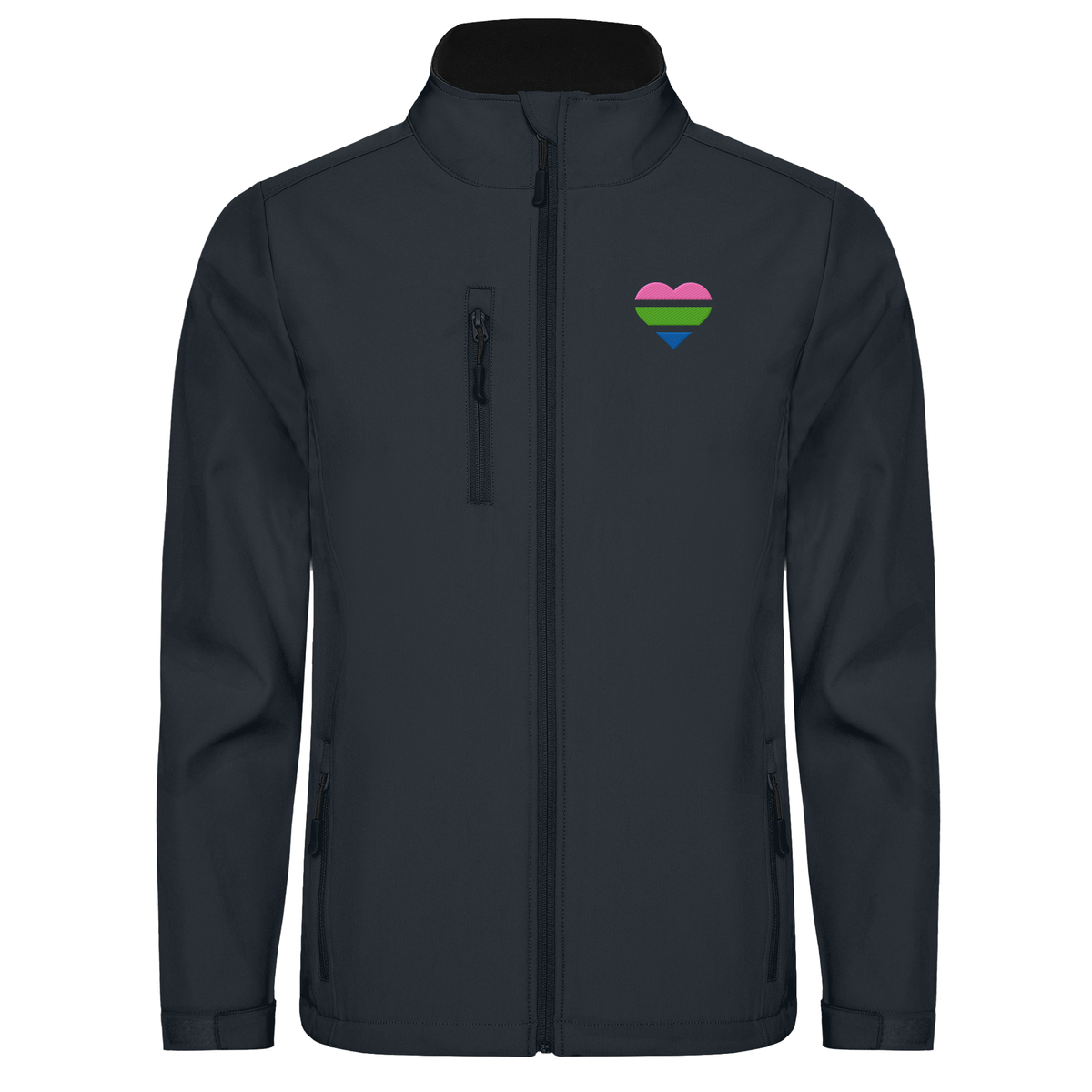 Softshell Jacket mit Herz Stick - Polysexual