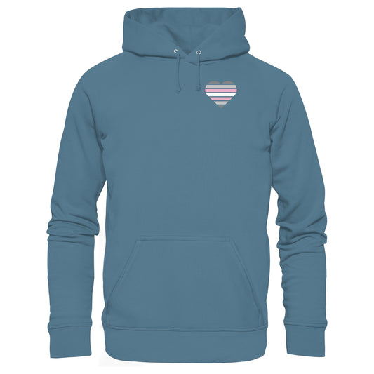 Basic Hoodie - Demigirl Flag Herz Print
