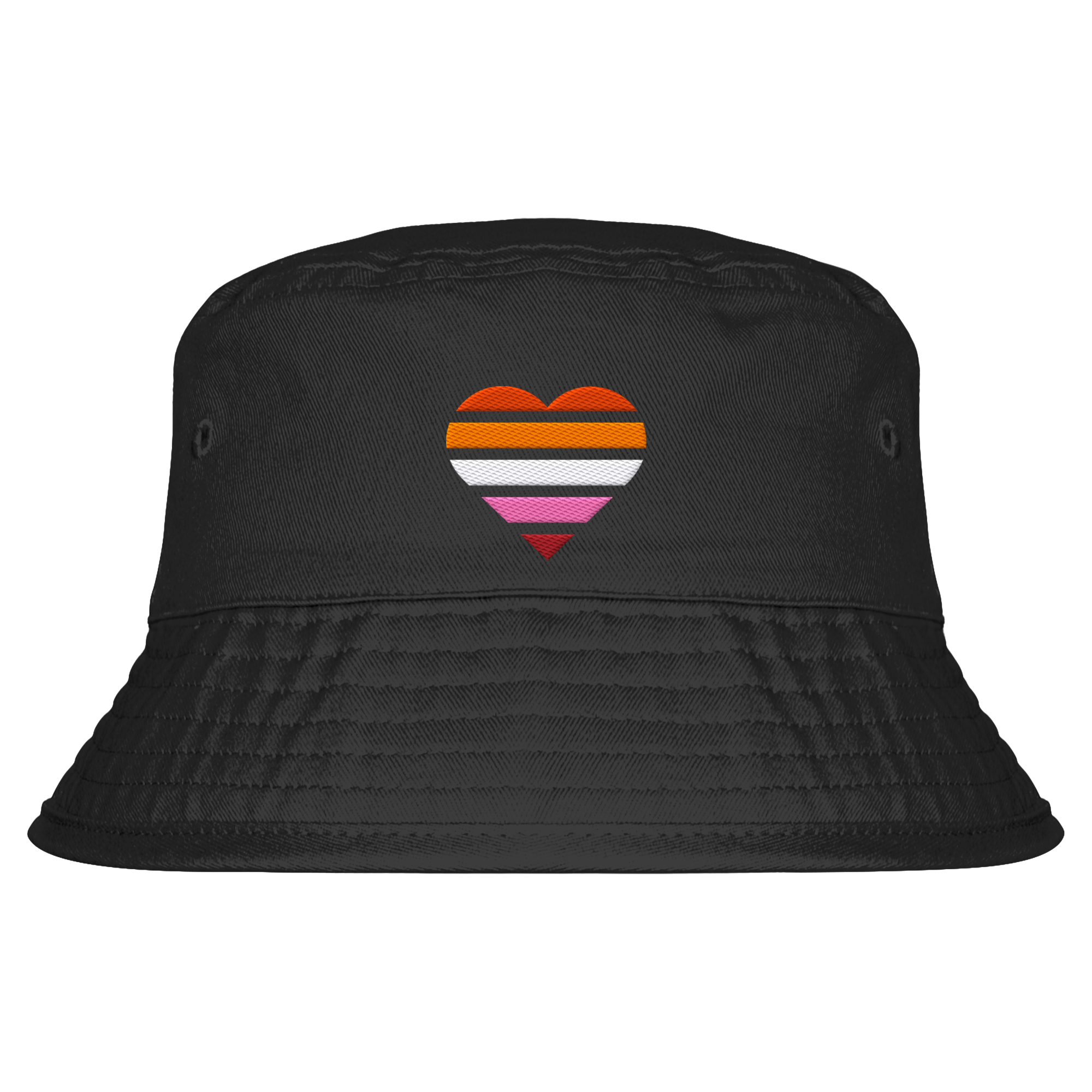 Organic Bucket Hat - Lesbian Flag Herz Stick