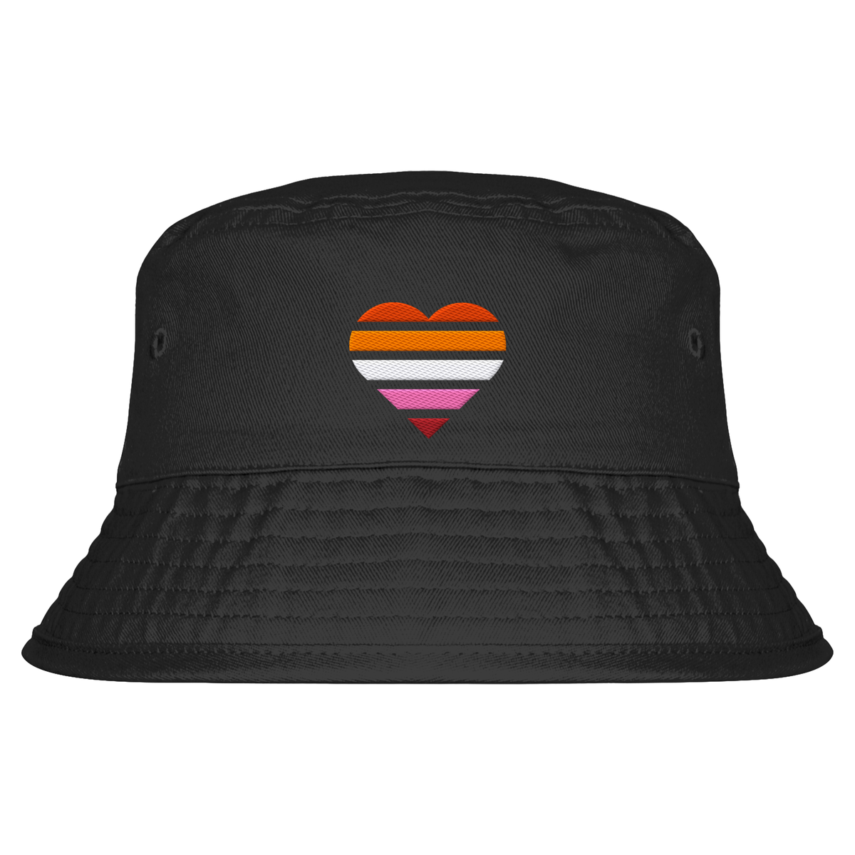 Organic Bucket Hat mit Herz Stick - Lesbian