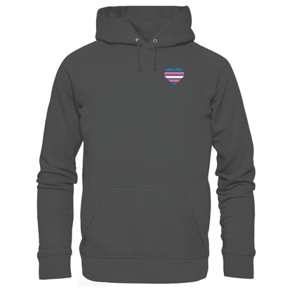 Organic Basic Hoodie mit Herz Stick - Trans