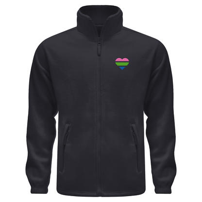 Fleece Jacket mit Herz Stick - Polysexual