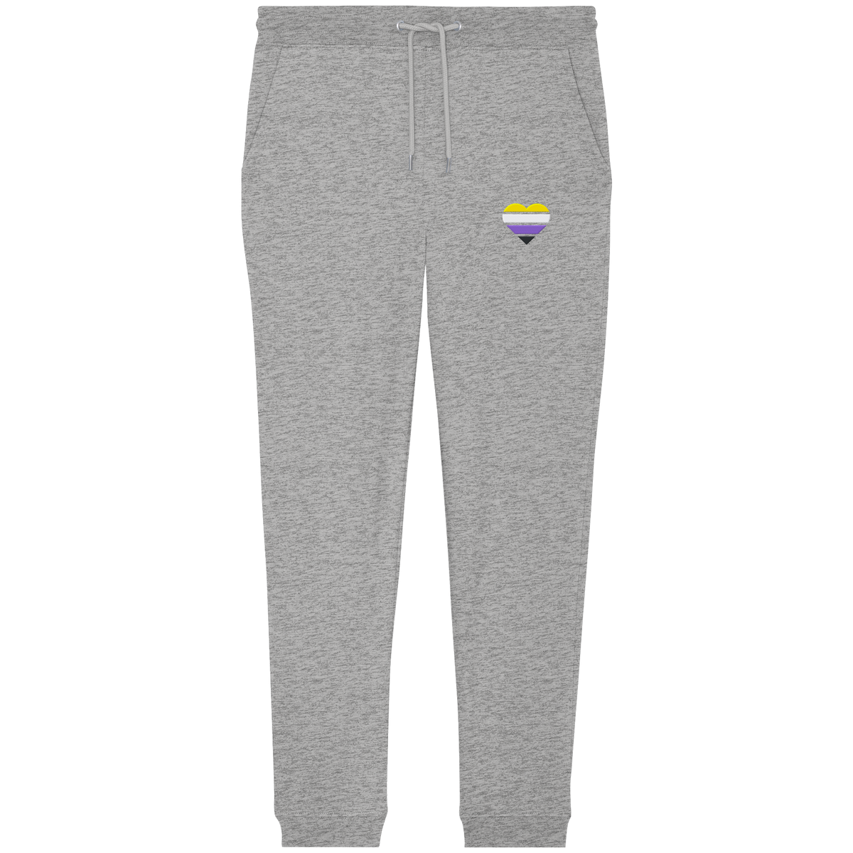 Organic Jogger Pants mit Herz Stick - Nonbinary
