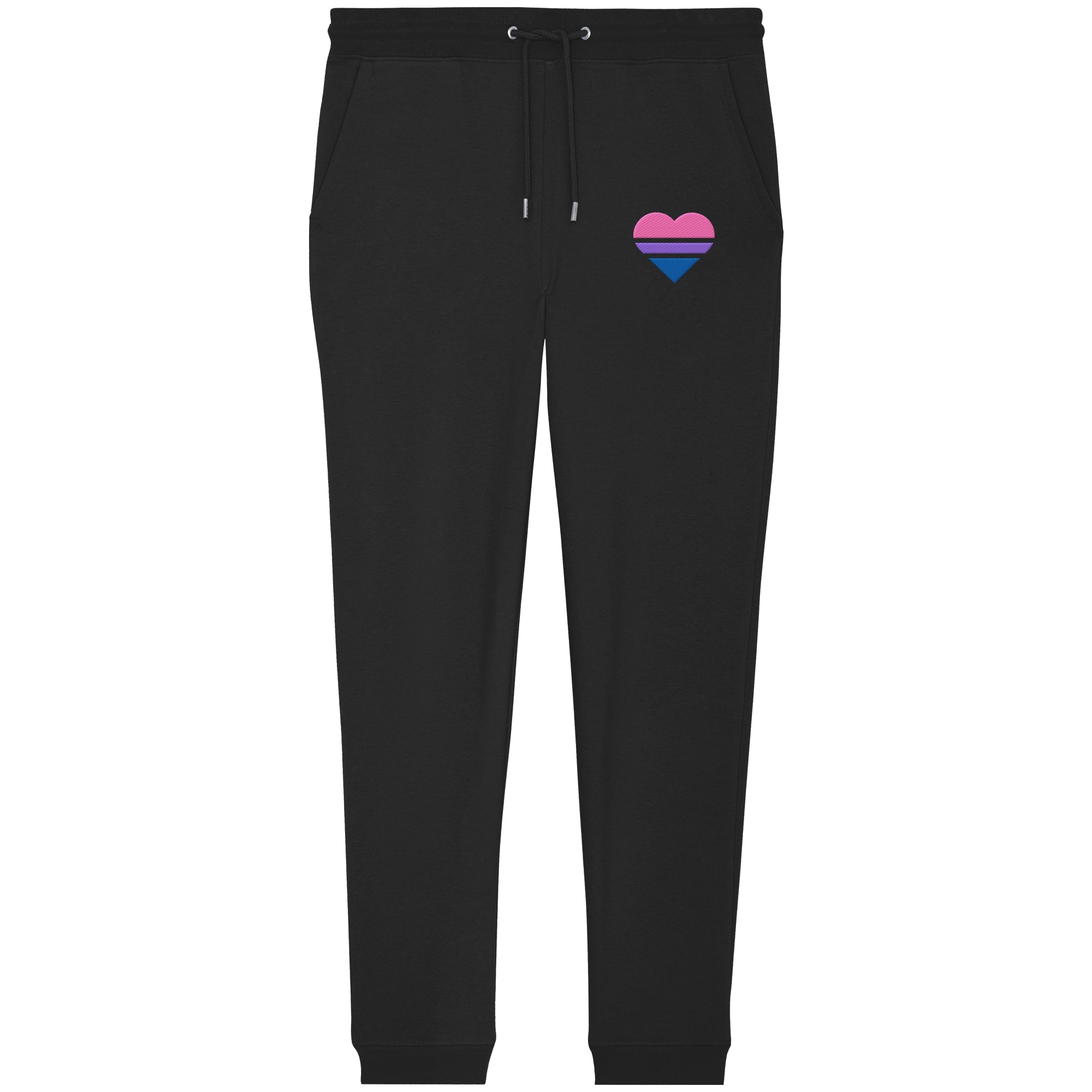 Organic Jogger Pants - Bisexual Flag Herz Stick