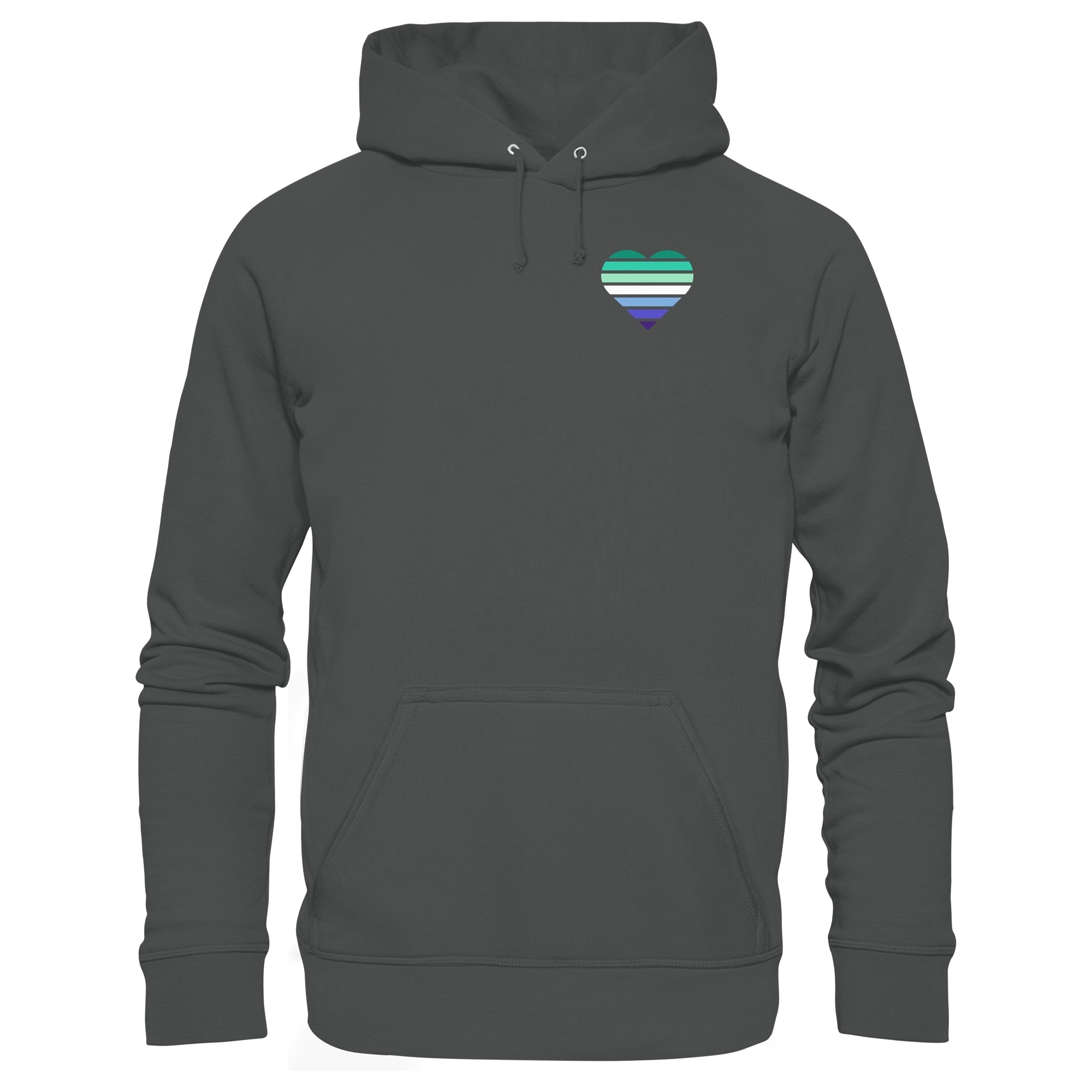 Organic Basic Hoodie - Gay Flag Herz Print