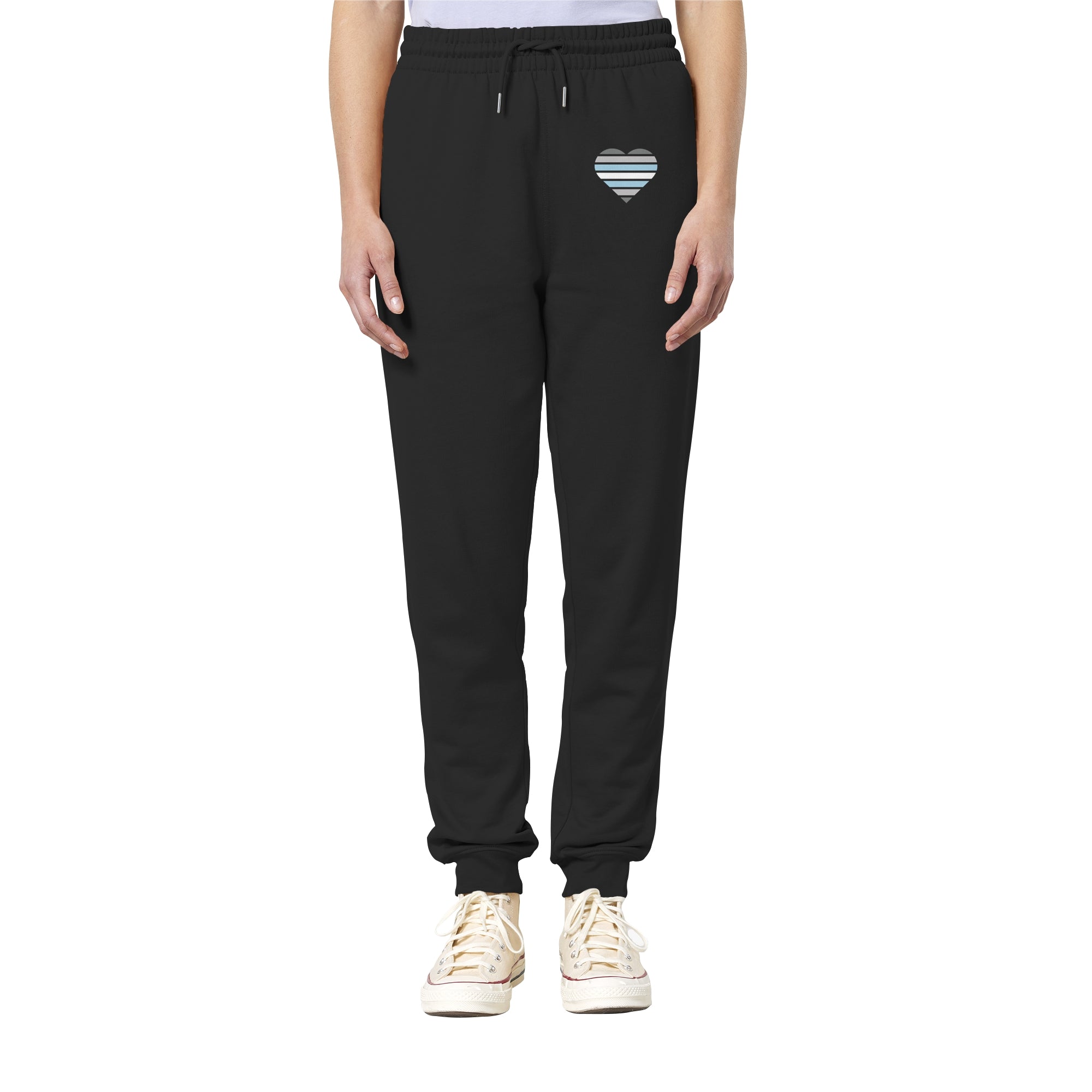 Organic Jogger Pants - Demiboy Flag Herz Print
