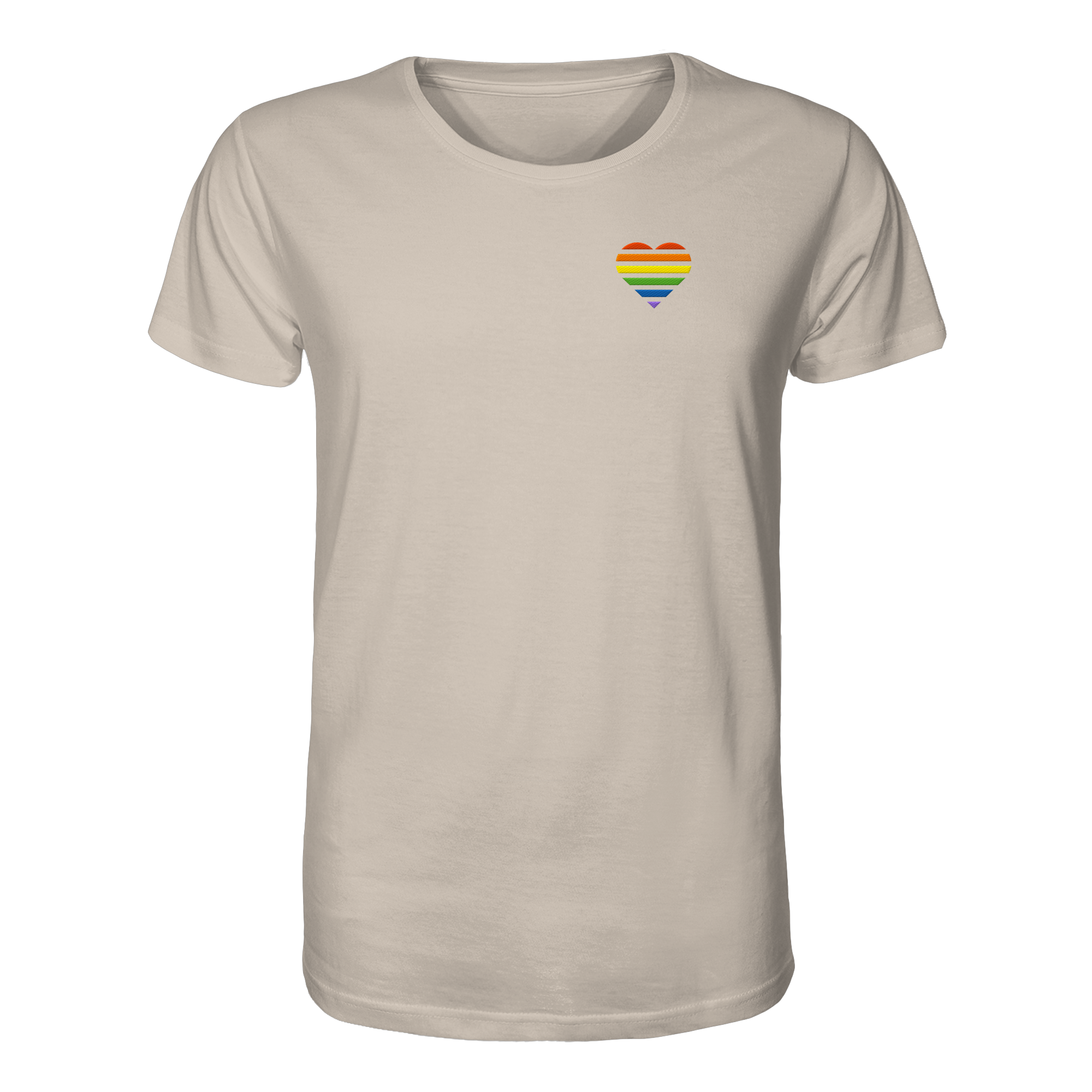 Organic Shirt - Pride Flag Herz Stick