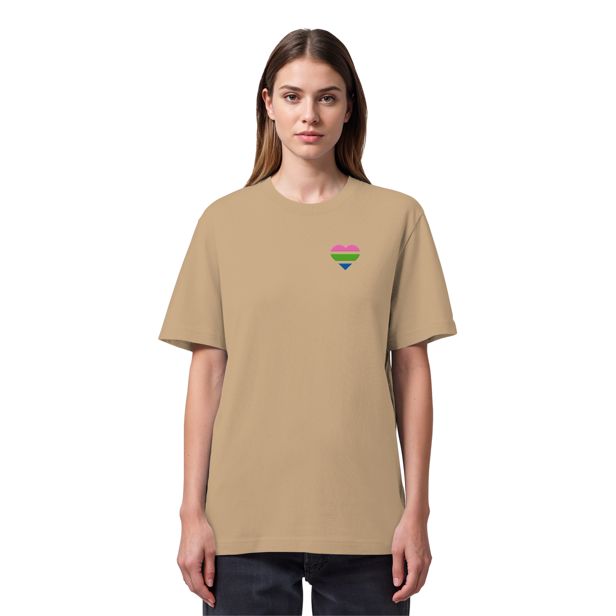 Organic Heavy Shirt mit Herz Stick - Polysexual