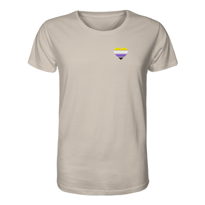 Organic Shirt mit Herz Stick - Nonbinary