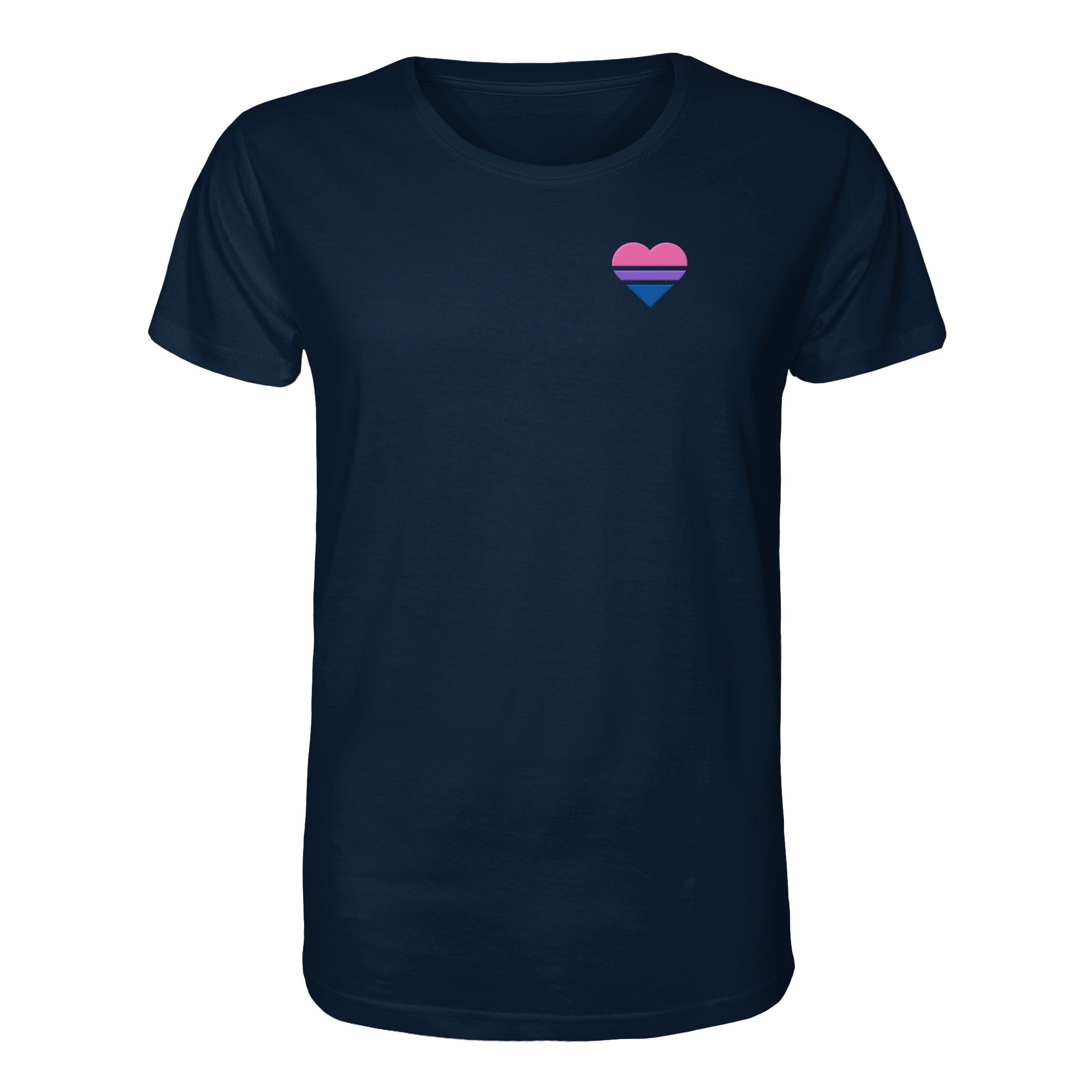 Organic Shirt - Bisexual Flag Herz Stick