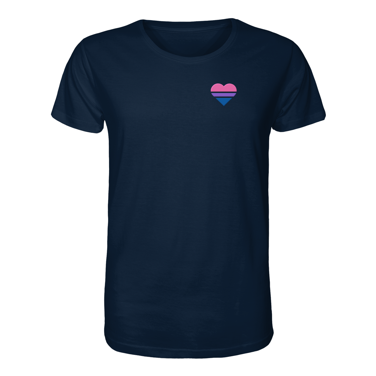 Organic Shirt mit Herz Stick - Bisexual