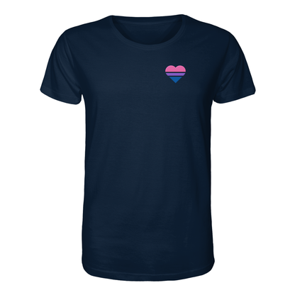 Organic Shirt mit Herz Stick - Bisexual