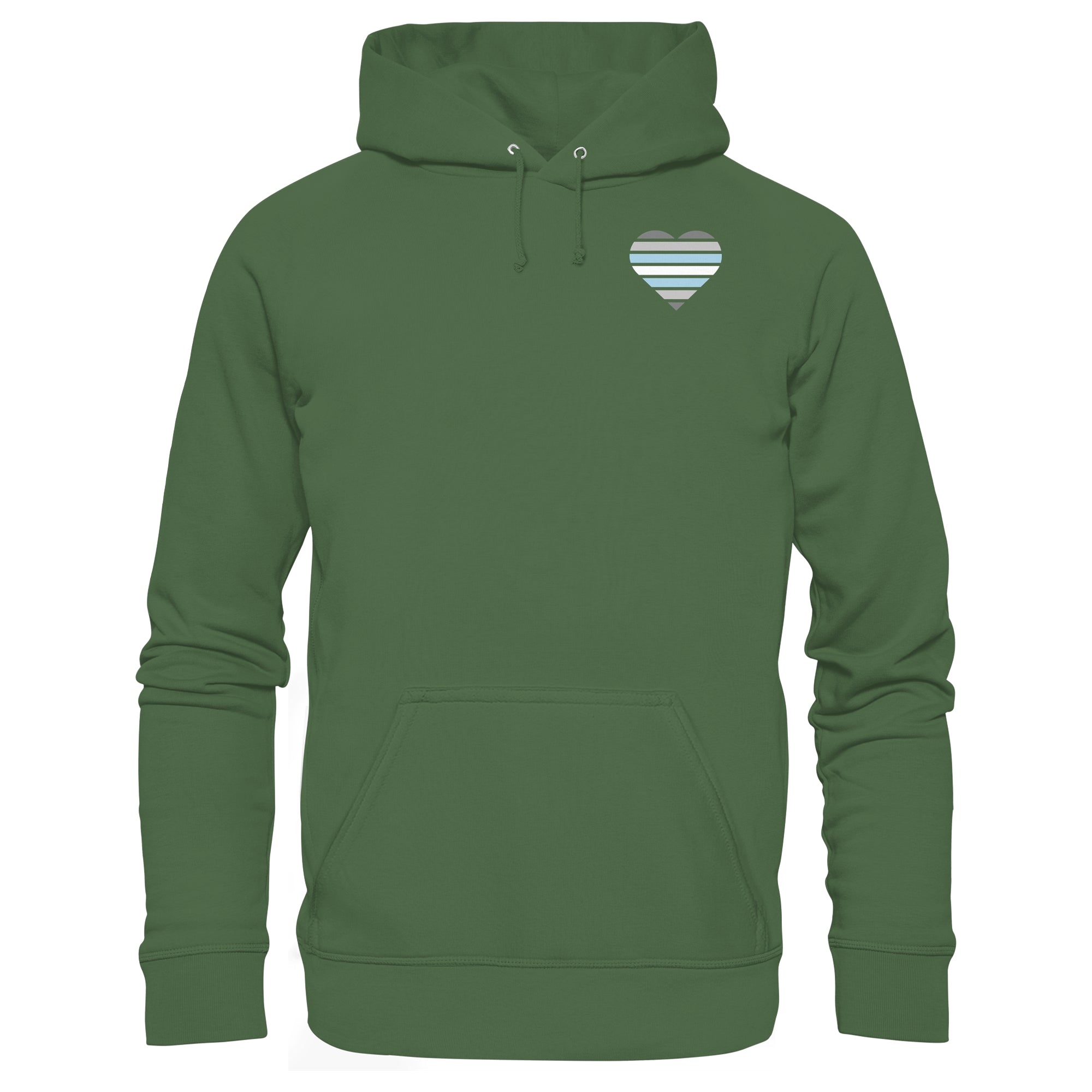 Basic Hoodie - Demiboy Flag Herz Print