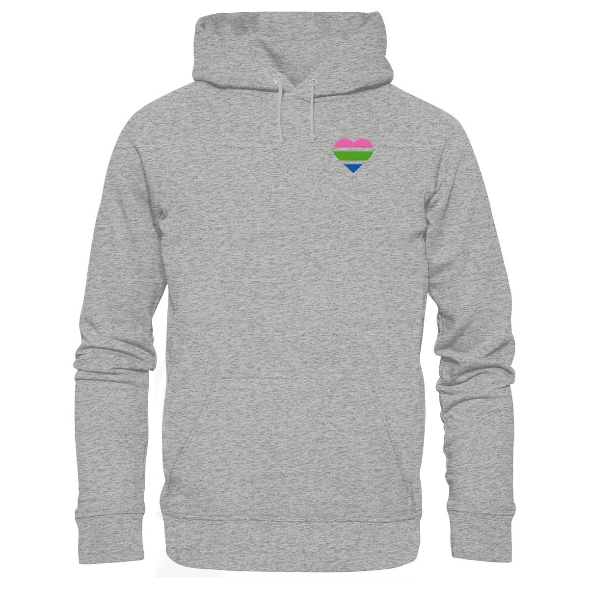 Organic Basic Hoodie mit Herz Stick - Polysexual