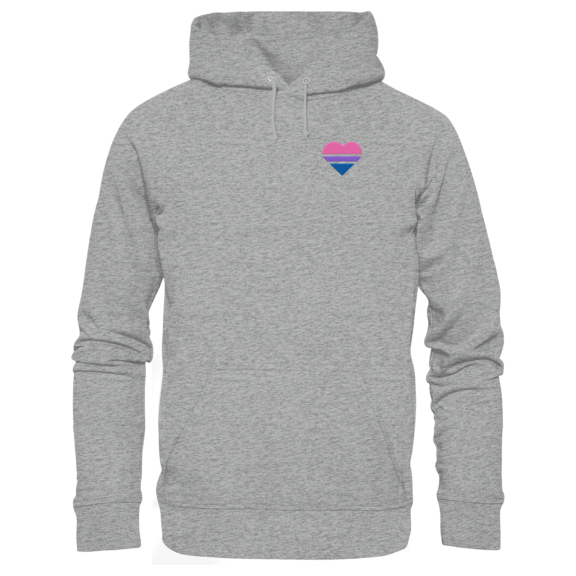 Basic Hoodie - Bisexual Flag Herz Stick