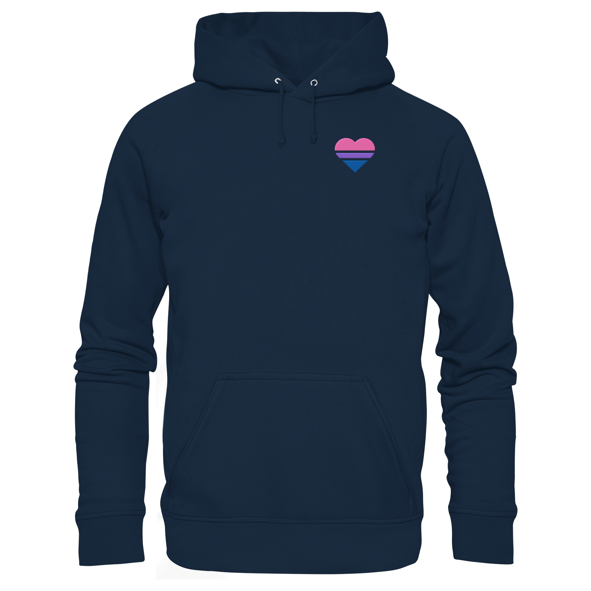 Organic Basic Hoodie - Bisexual Flag Herz Stick