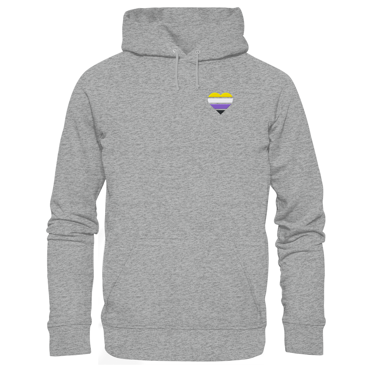 Basic Hoodie mit Herz Stick - Nonbinary