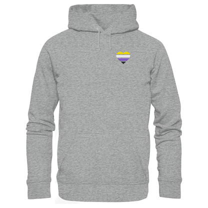 Basic Hoodie mit Herz Stick - Nonbinary