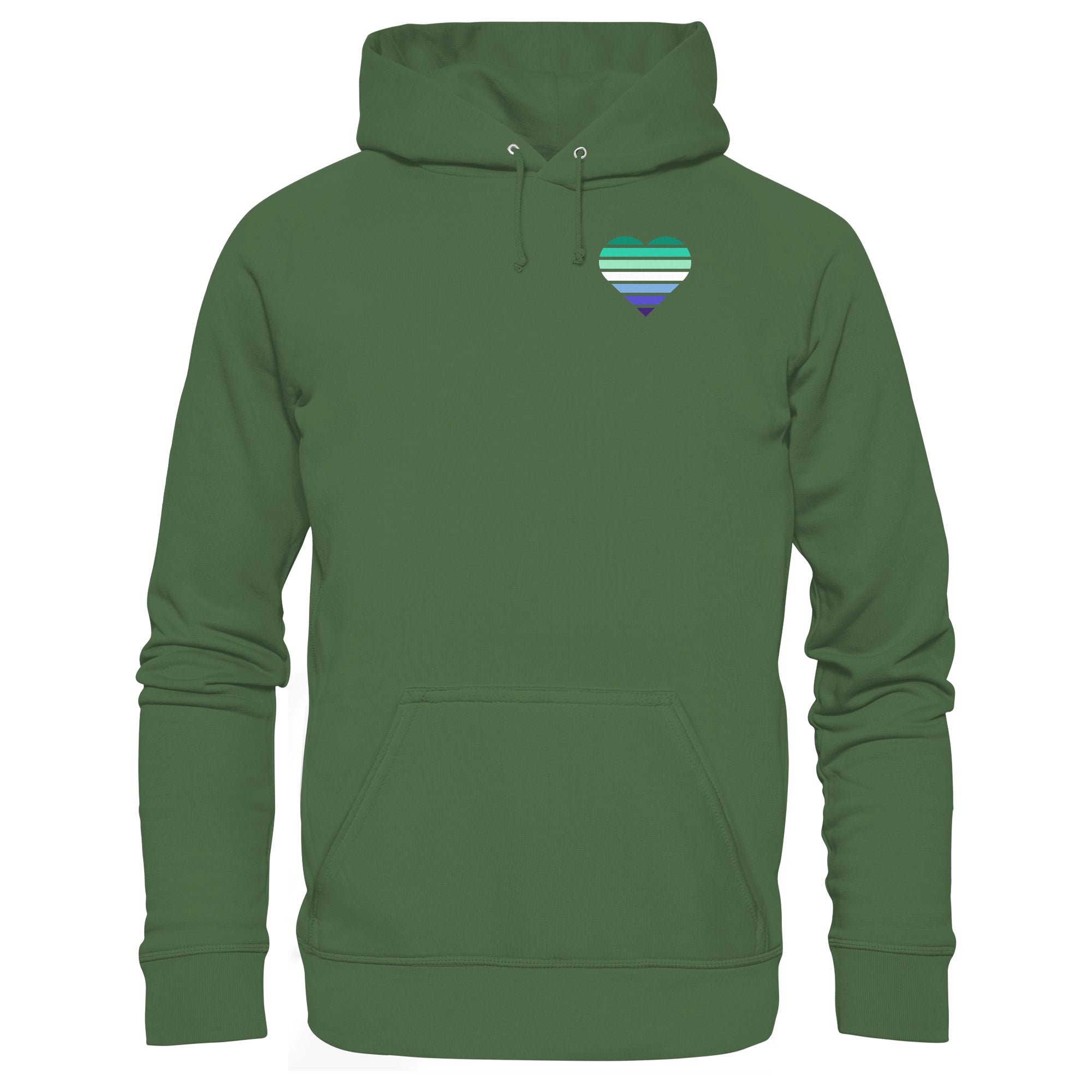 Basic Hoodie - Gay Flag Herz Print