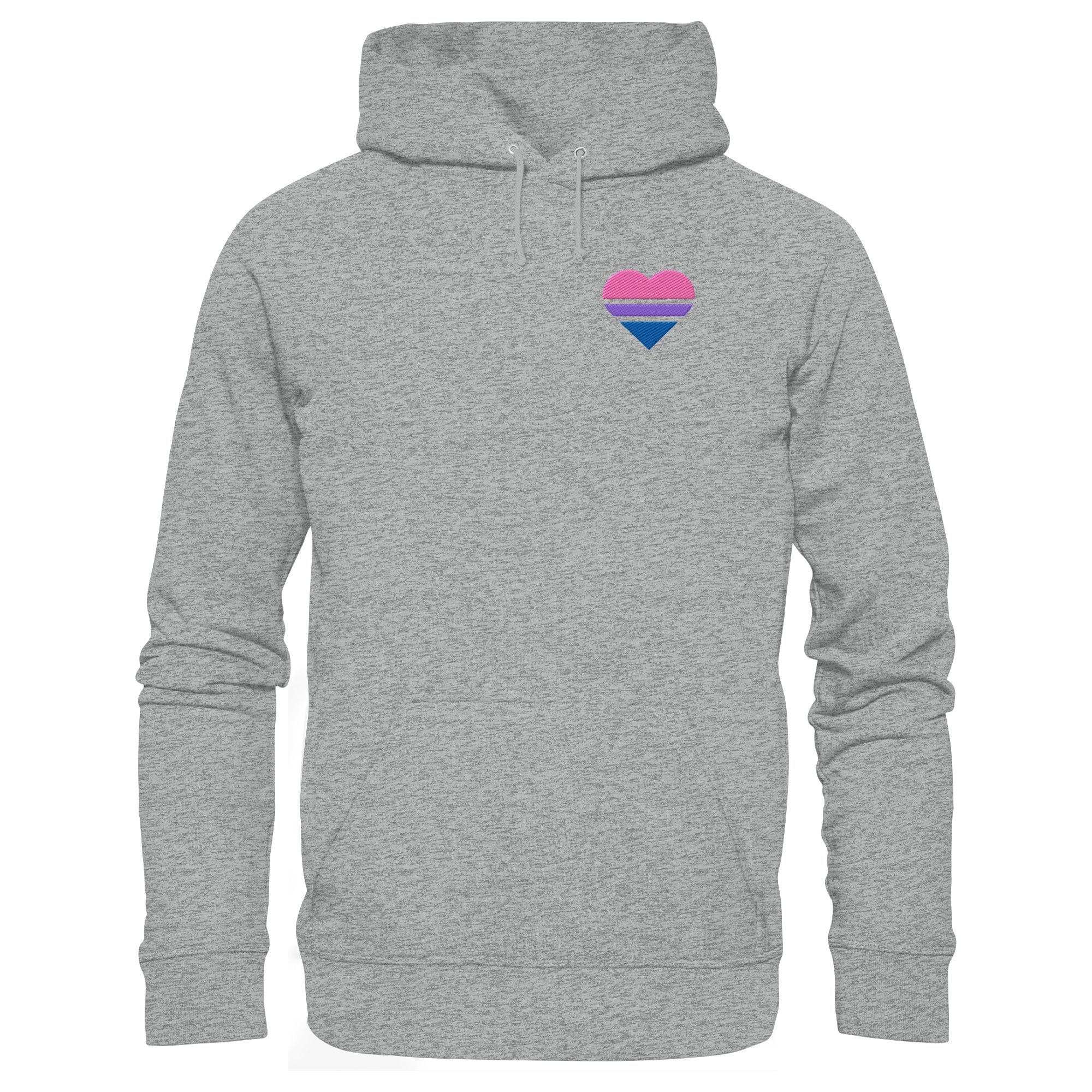Basic Hoodie - Bisexual Flag Herz Stick