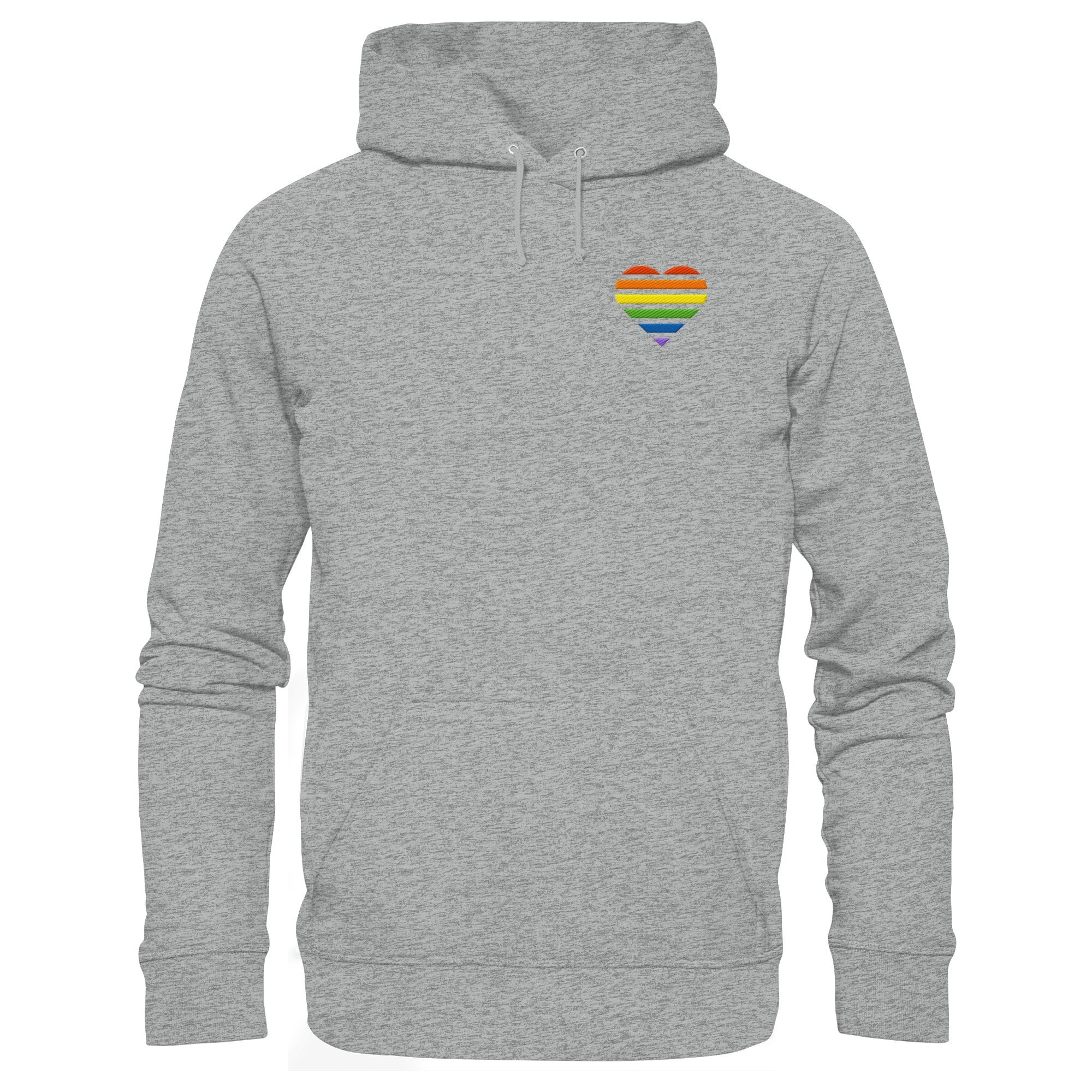 Basic Hoodie - Pride Flag Herz Stick