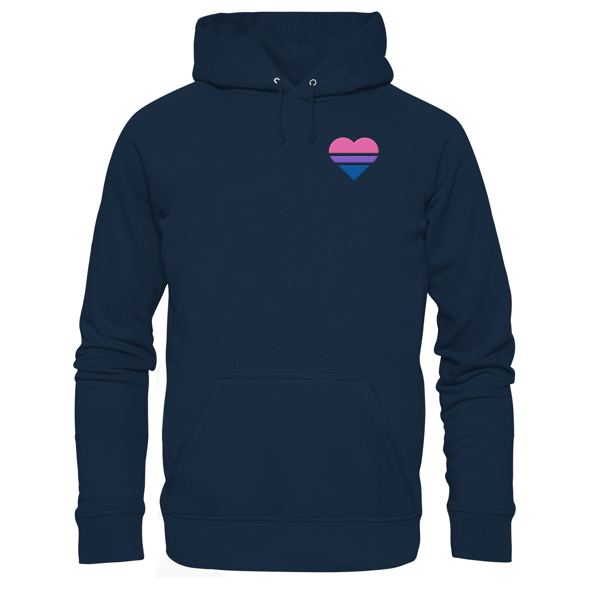 Organic Basic Hoodie - Bisexual Flag Herz Stick