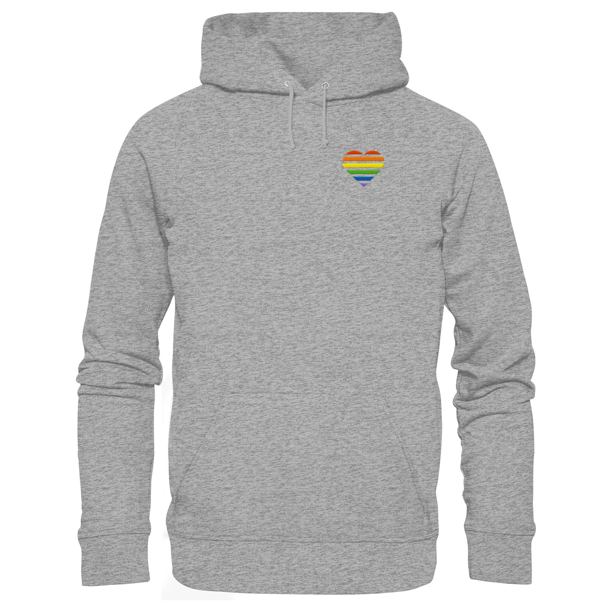 Basic Hoodie - Pride Flag Herz Stick