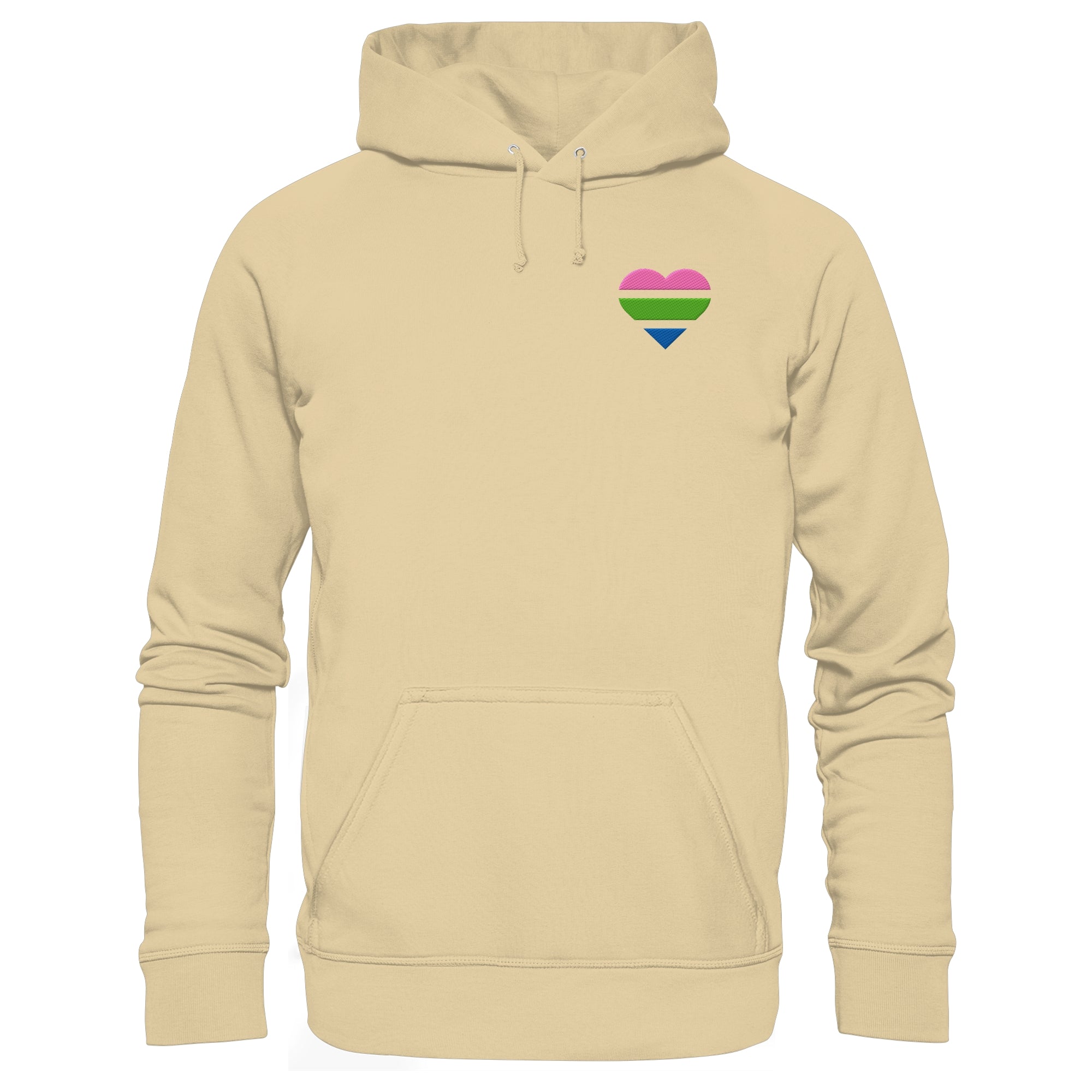 Basic Hoodie - Polysexual Flag Herz Stick
