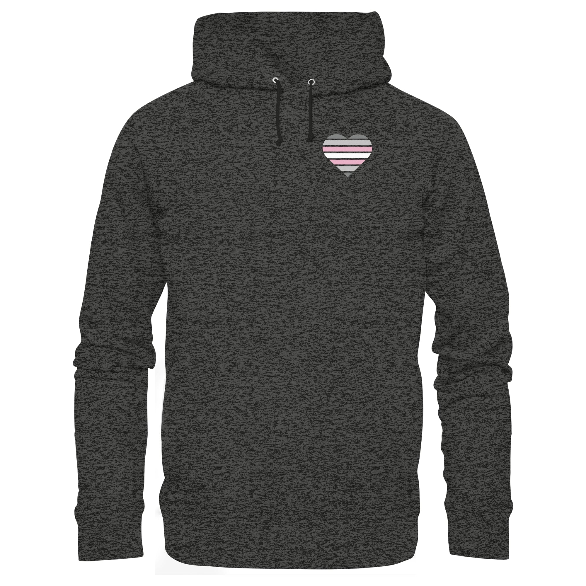Organic Basic Hoodie - Demigirl Flag Herz Print