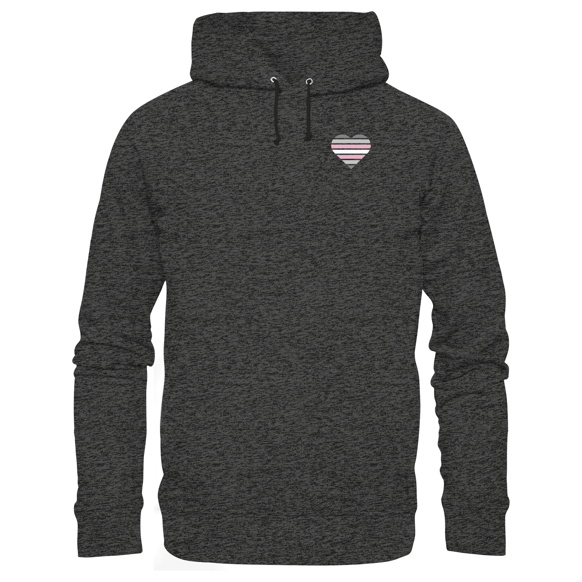 Organic Basic Hoodie - Demigirl Flag Herz Print