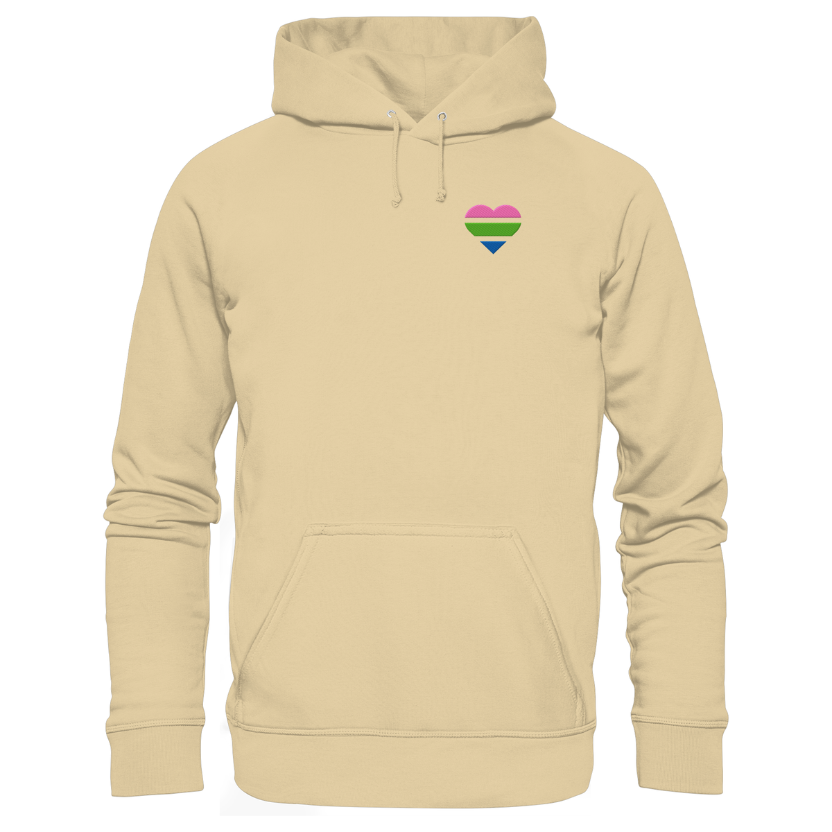 Basic Hoodie mit Herz Stick - Polysexual