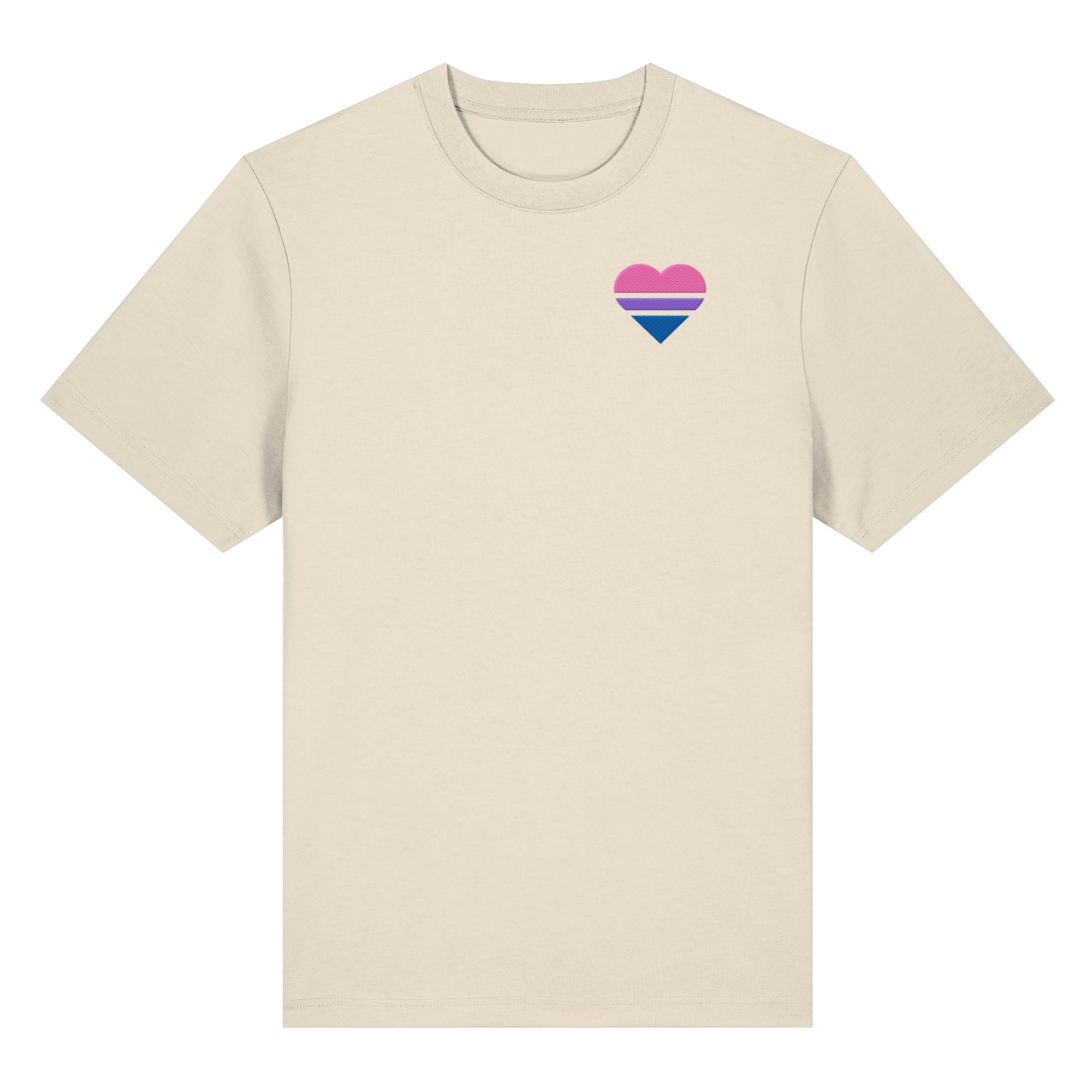 Organic Heavy Shirt - Bisexual Flag Herz Stick