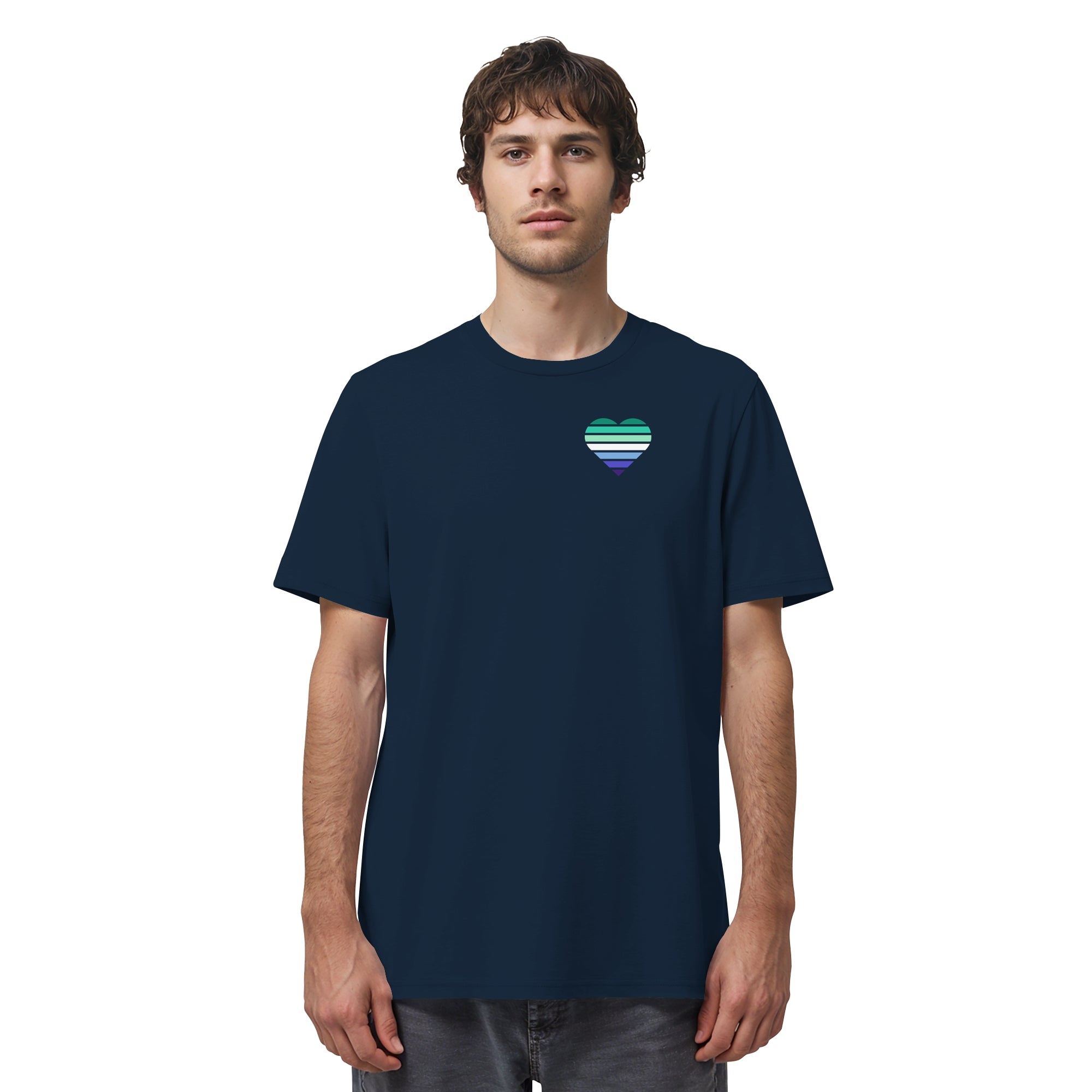 Organic Shirt - Gay Flag Herz Print