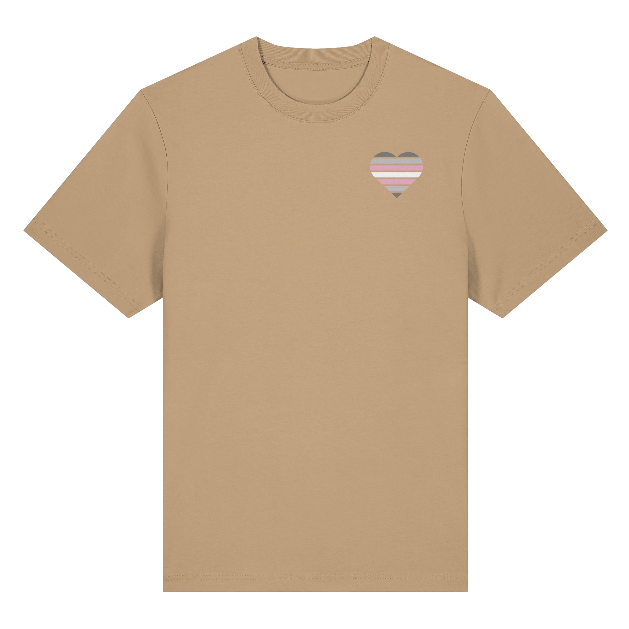 Organic Heavy Shirt - Demigirl Flag Herz Print
