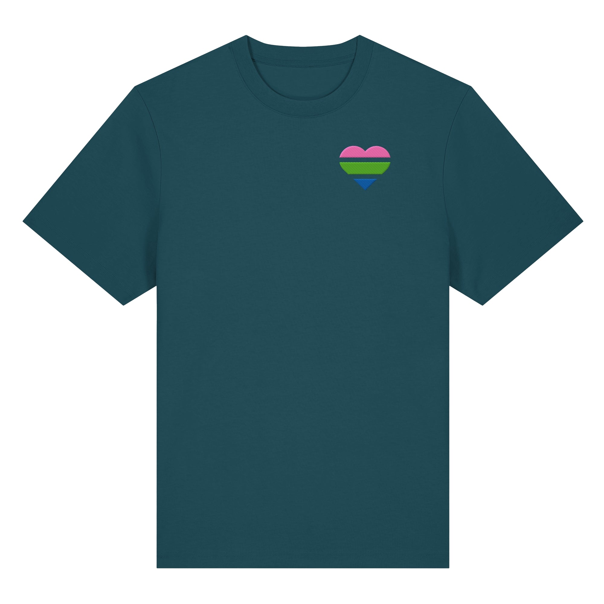 Organic Heavy Shirt - Polysexual Flag Herz Stick