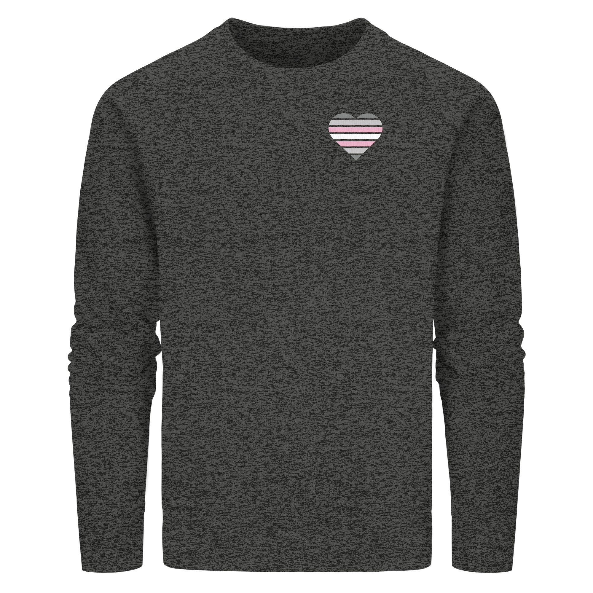 Organic Basic Sweatshirt - Demigirl Flag Herz Print